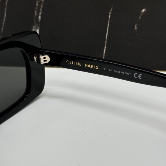 NEW CL4213IS 01A CELINE BLACK GREY OVERSIZED SQUARE WOMEN CELINE SUNGLASSES - Picture 9 of 11